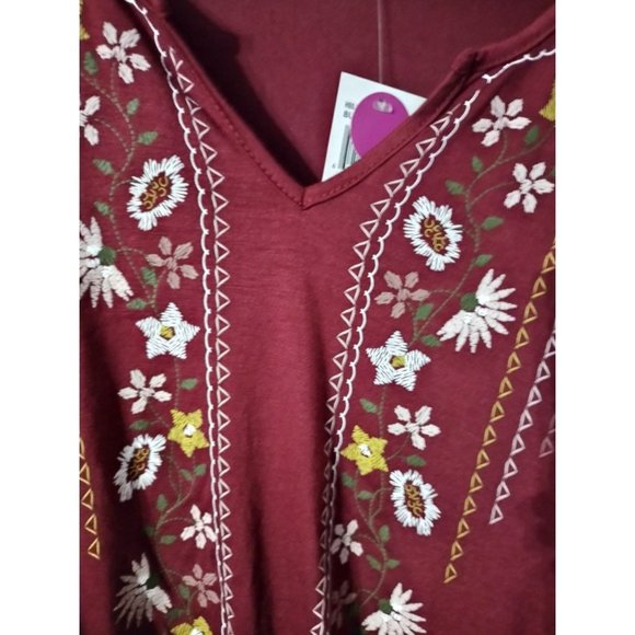 Women's Large Youth in Revolt Burgundy Semi Crop Top New with Tags - Picture 3 of 6